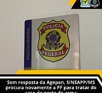 Sem resposta da Agepen, SINSAPP/MS procura novamente a PF para tratar do caso do porte de arma