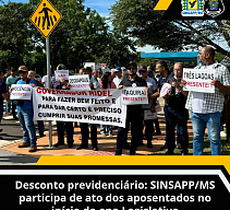 SINSAPP/MS participa de ato dos aposentados no inÃ­cio do ano Legislativo