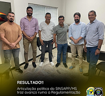 SINSAPP/MS busca apoio do Deputado Federal, Beto Pereira para regulamentaÃ§Ã£o da PolÃ­cia Penal