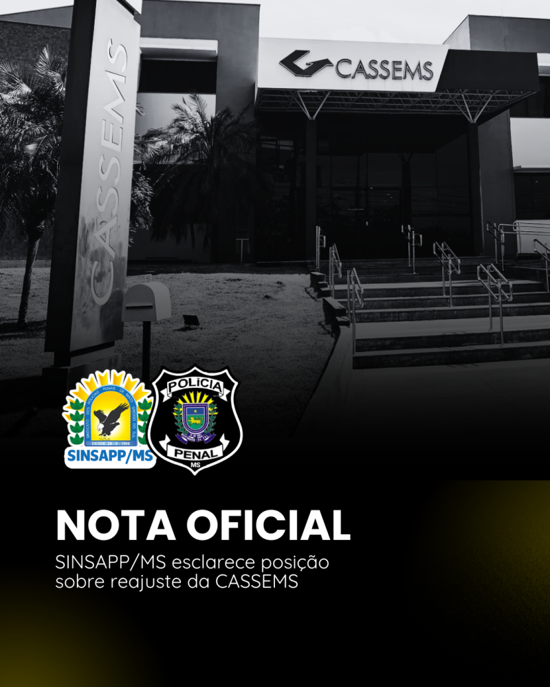 NOTA OFICIAL sobre reajuste da CASSEMS